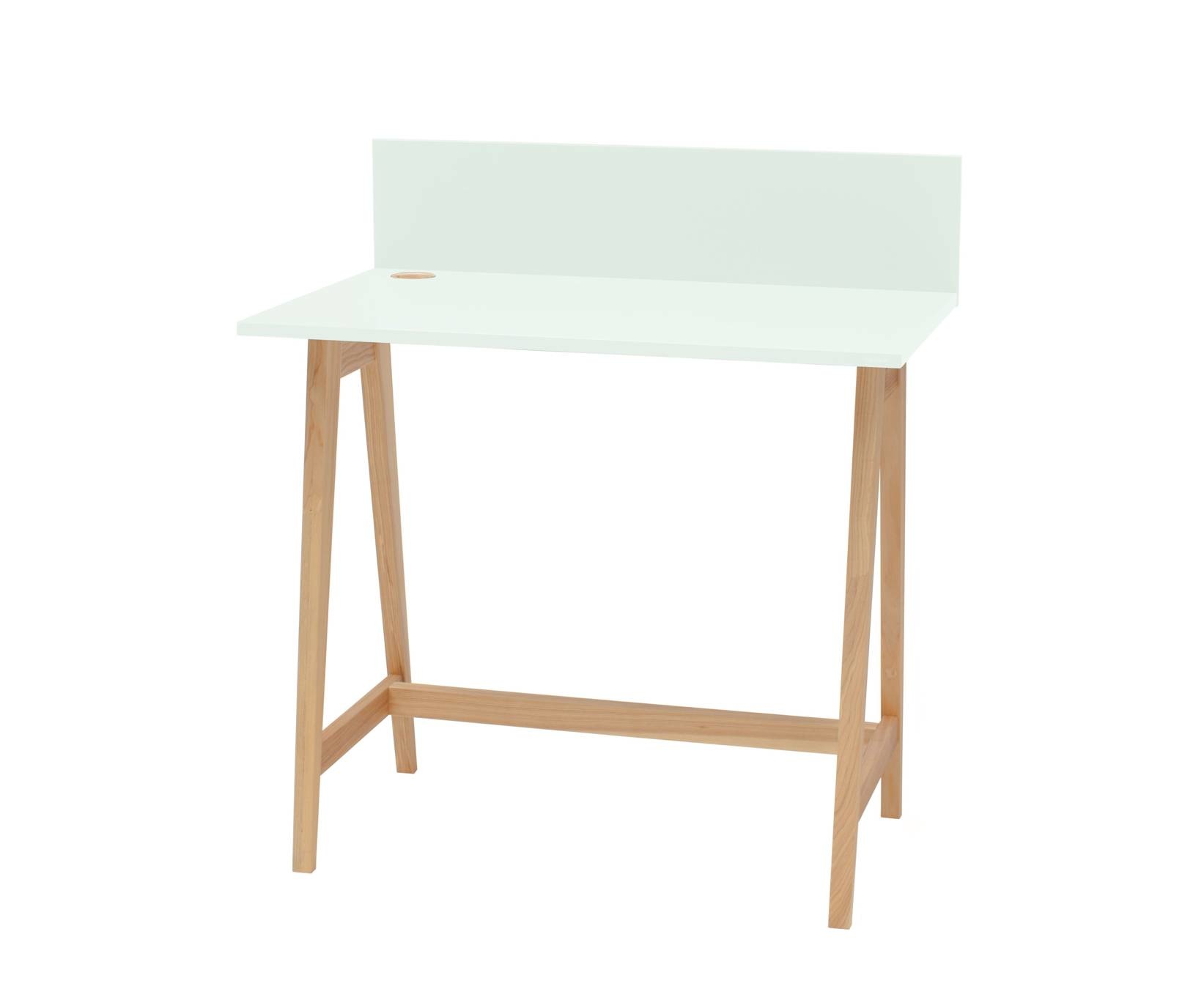 Ashwood Schrijftafel Luka - Essenhout Poten - 85cm Breedte - Vluchtige Munt Kleur