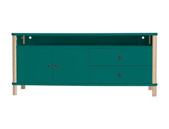 Ashme TV-meubel in Zeegroen, 140cm breed en 60cm hoog - FSC gecertificeerd