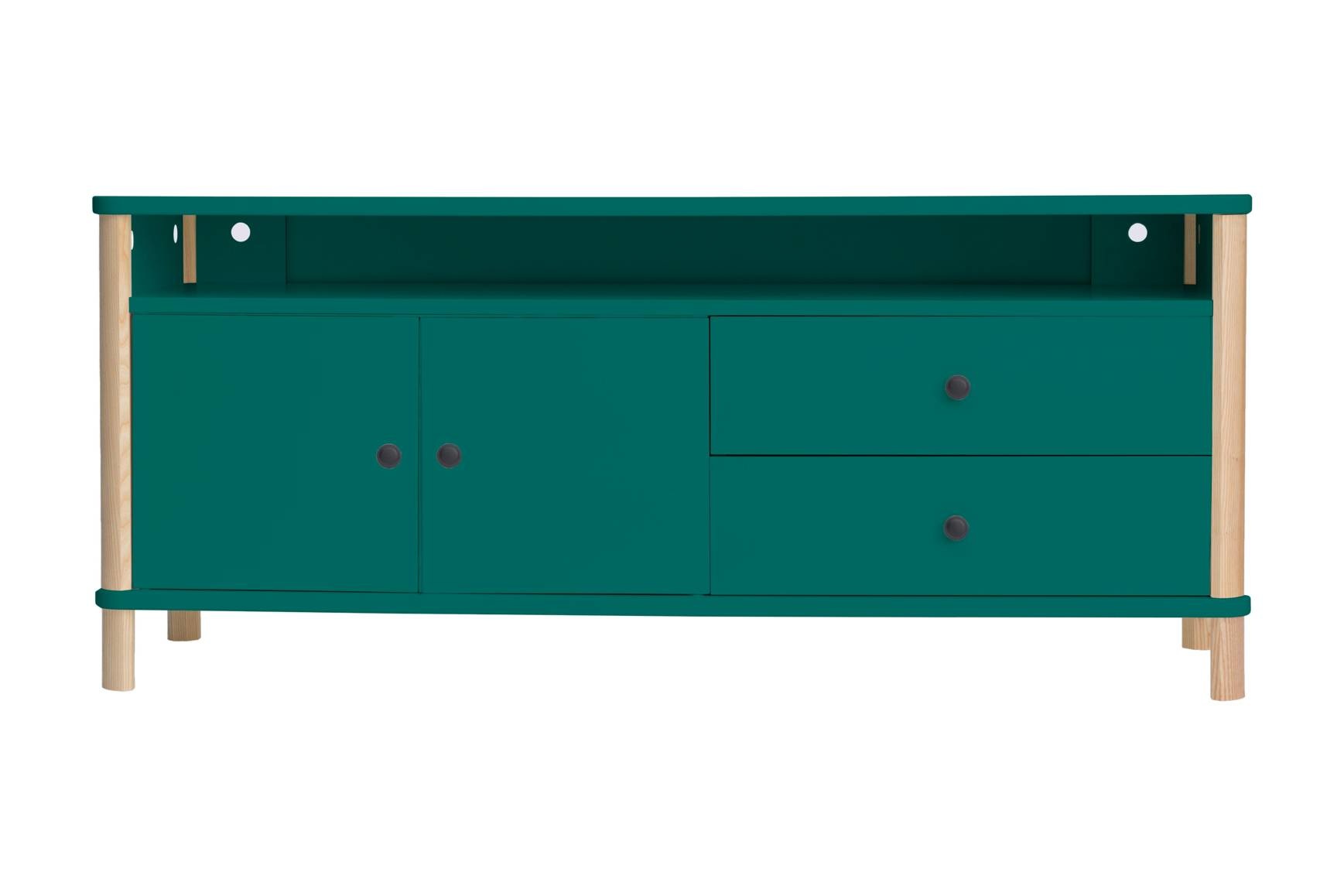 Ashme TV-meubel in Zeegroen, 140cm breed en 60cm hoog - FSC gecertificeerd