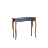 Bijzettafel Liilo - Grafiet, witte poten - 85x35x74cm - FSC gecertificeerd