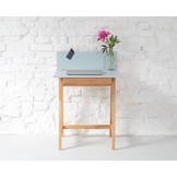 Ashwood schrijftafel Luka, rood gelakt met lade - 65x75x50cm - FSC gecertificeerd