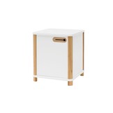 Ashme witte bureaukast 42x42x48cm van gelamineerd MDF & essenhout, FSC gecertificeerd