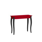 Bijzettafel Liilo - Rood (zuiver rood), 85x35x74cm, Beukenhout & gelamineerde MDF, FSC-gecertificeerd