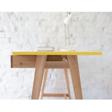 Ashwood Luka schrijftafel - Muntkleurig, 65x75x50 cm, Essenhout poten, FSC100% gecertificeerd