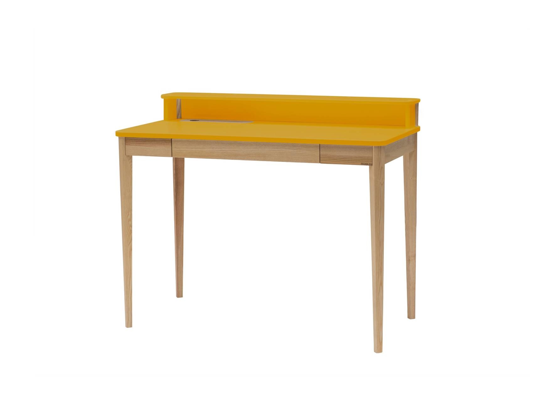 Ashme Schrijftafel | Bezemyellow | 110x56x75cm | FSC100% & FSCMIX | Lade-interieur 55x30x6cm