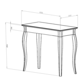 Bijzettafel Lillo in donkergrijs, 65x35x74 cm, FSC-gecertificeerd