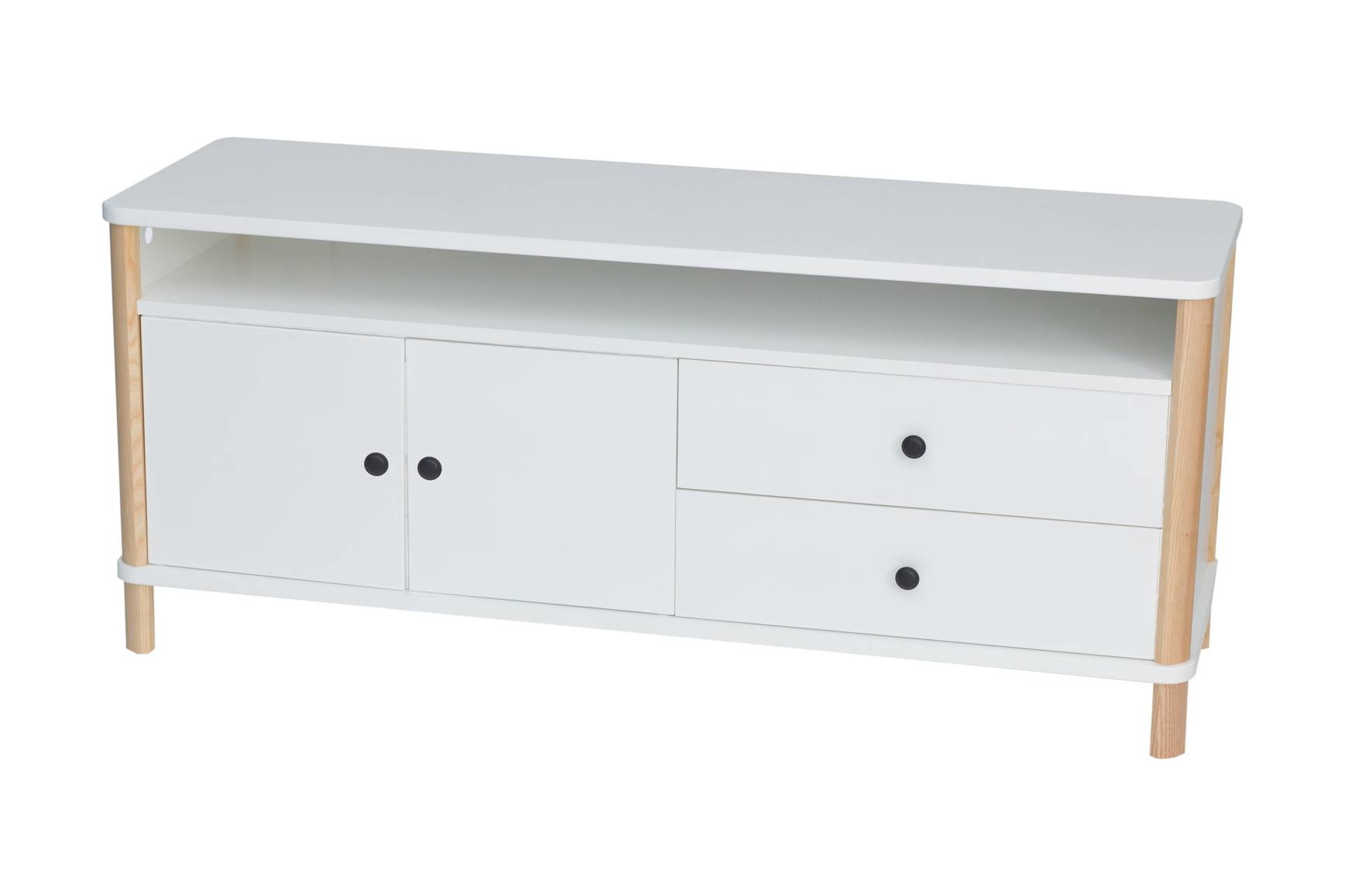 Ashme TV-meubel | 140cm breed | Wit Essenhout & MDF