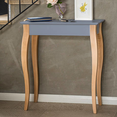 Bijzettafel Liilo: Beukenhout & Grafiet, FSC-gecertificeerd (65x35x74cm)