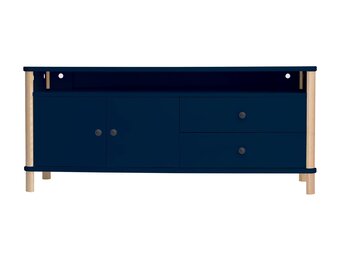 Ashme TV meubel in marineblauw - 140 cm breed met lade-interieur van 60x36x17 cm - FSC gecertificeerd