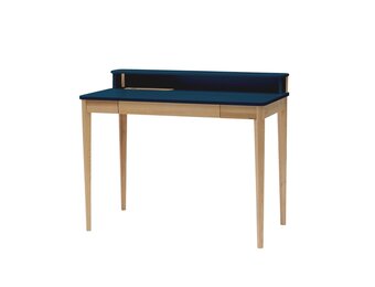 Ashme Schrijftafel in Petrolblauw 110cm breed - FSC gecertificeerd met 1 lade