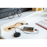 Ashme schrijftafel - Grafietkleurig essenhout en MDF - FSC gecertificeerd - met 1 lade (110x56x75cm)