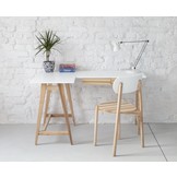 Antiek Roze hoekbureau Luka | Links | Essenhouten poten | 2 lades | 135x85x75 cm | FSC gecertificeerd