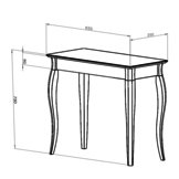 Bijzettafel Lillo - Antiek Roze - 65x35x74cm - Beukenhout & MDF - FSC® gecertificeerd