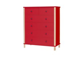 Big Boy Ladekast 113 cm Zuiver Rood