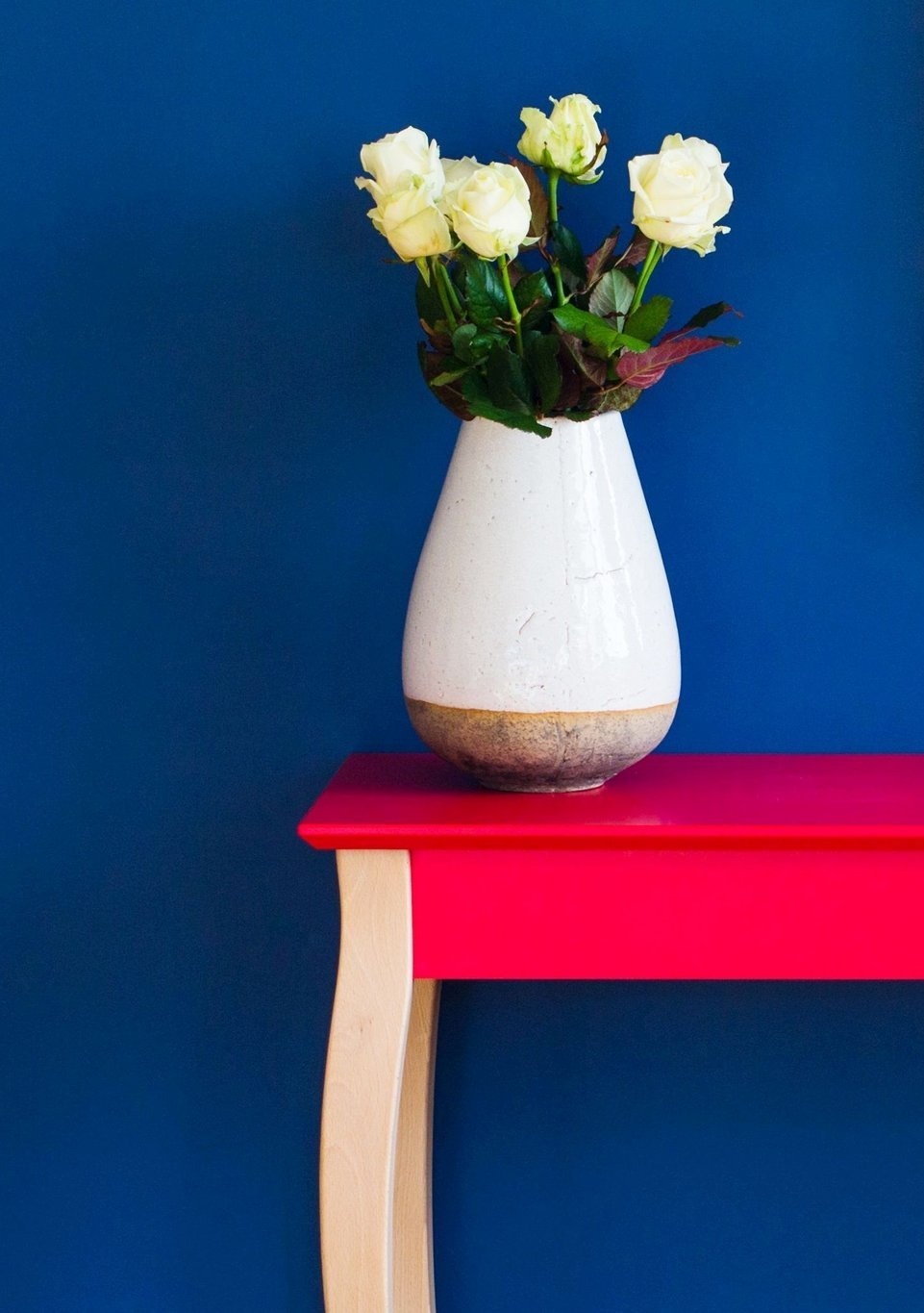 Bijzettafel Liilo - Rood | 65x35x74cm | Beukenhout & MDF | FSC gecertificeerd