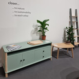 Ashme TV meubel - Saliegroen - 140 x 45 cm - FSC100% & FSCMIX