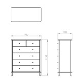 Big Boy Ladekast 113 cm Antiek Roze