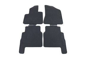 Rubberen vloermatten geschikt voor Hyundai Santa Fe CM 06-12 - Zwart - 4 stuks