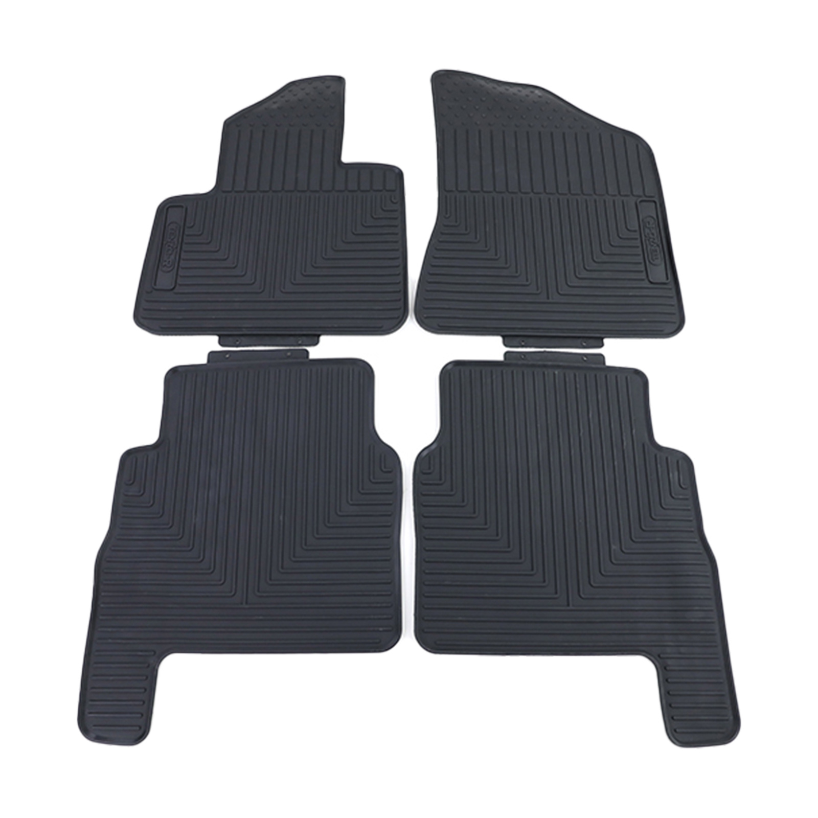 Rubberen vloermatten - Hyundai Santa Fe CM 06-12 - Zwart - 4 stuks
