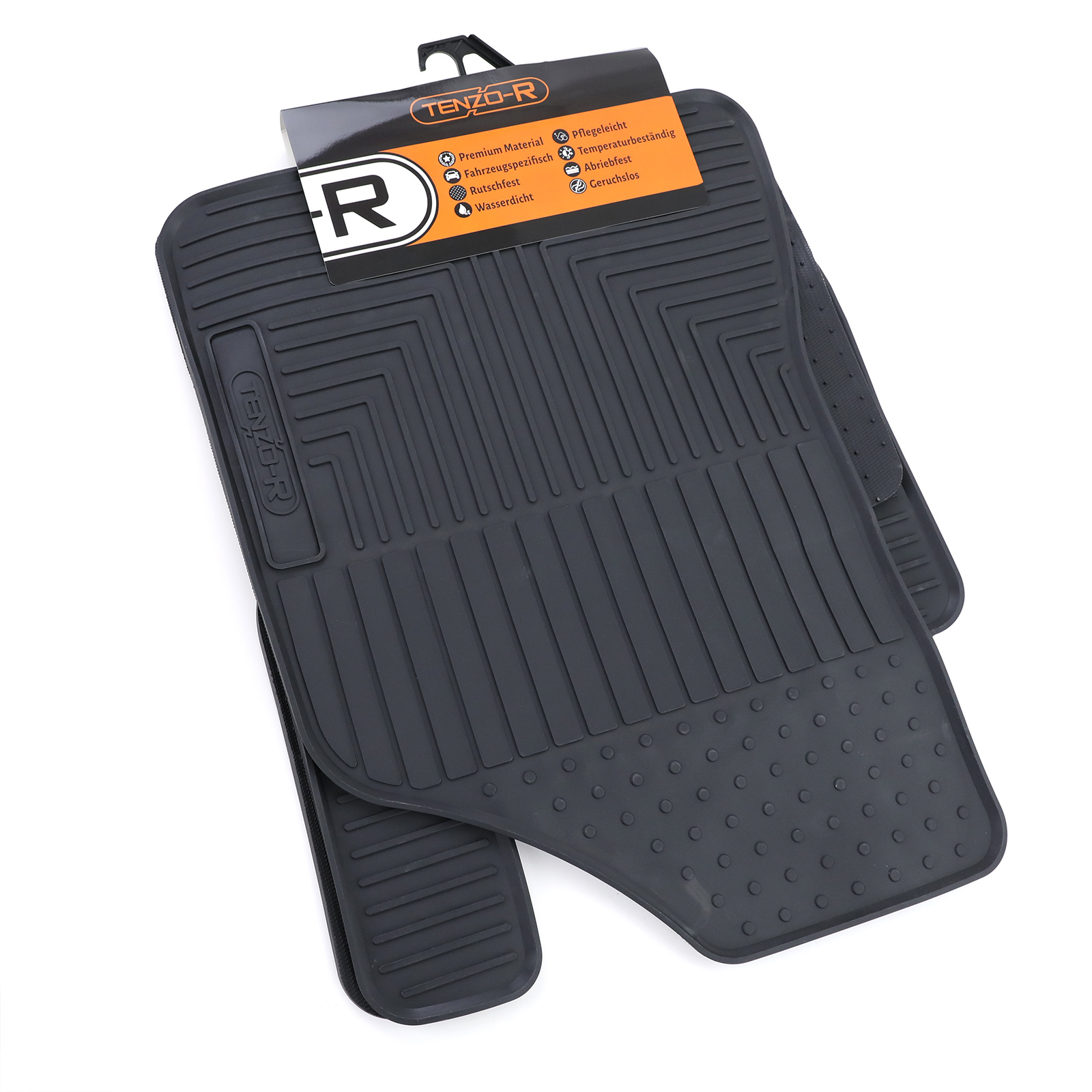 Rubberen vloermatten - Hyundai Santa Fe CM 06-12 - Zwart - 4 stuks