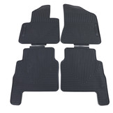 Rubberen vloermatten geschikt voor Hyundai Santa Fe CM 06-12 - Zwart - 4 stuks