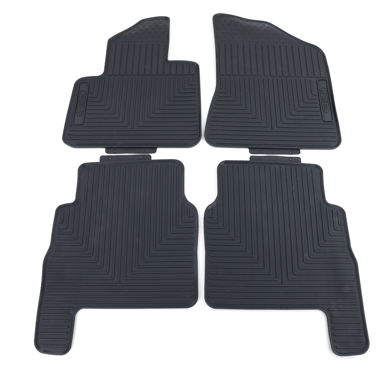 Rubberen vloermatten - Hyundai Santa Fe CM 06-12 - Zwart - 4 stuks