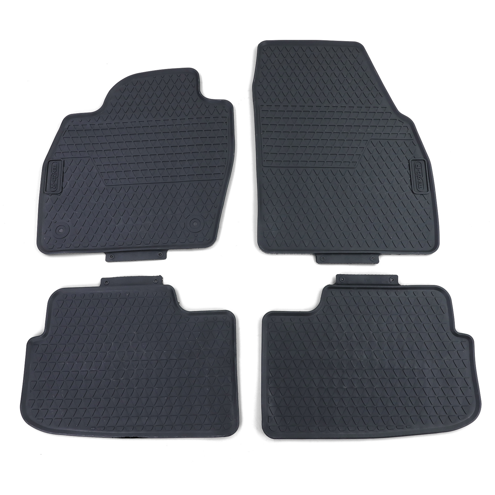 Rubberen vloermatten geschikt voor VW Polo AW1 BZ1 - Zwart - 4 stuks