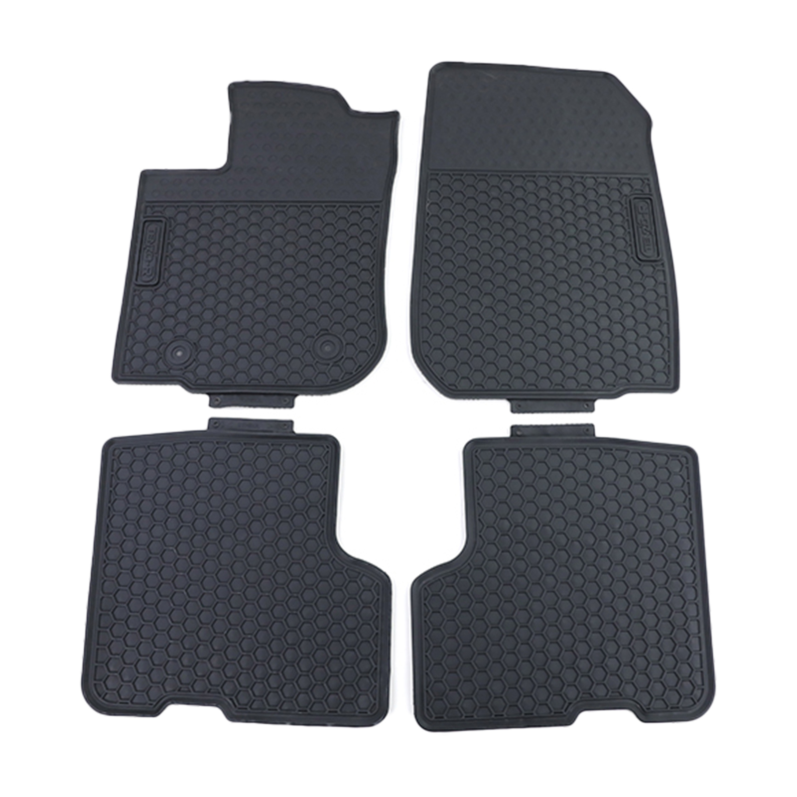 Rubberen vloermatten set - Dacia Logan 2 Sandero 2 - Premium kwaliteit - Zwart