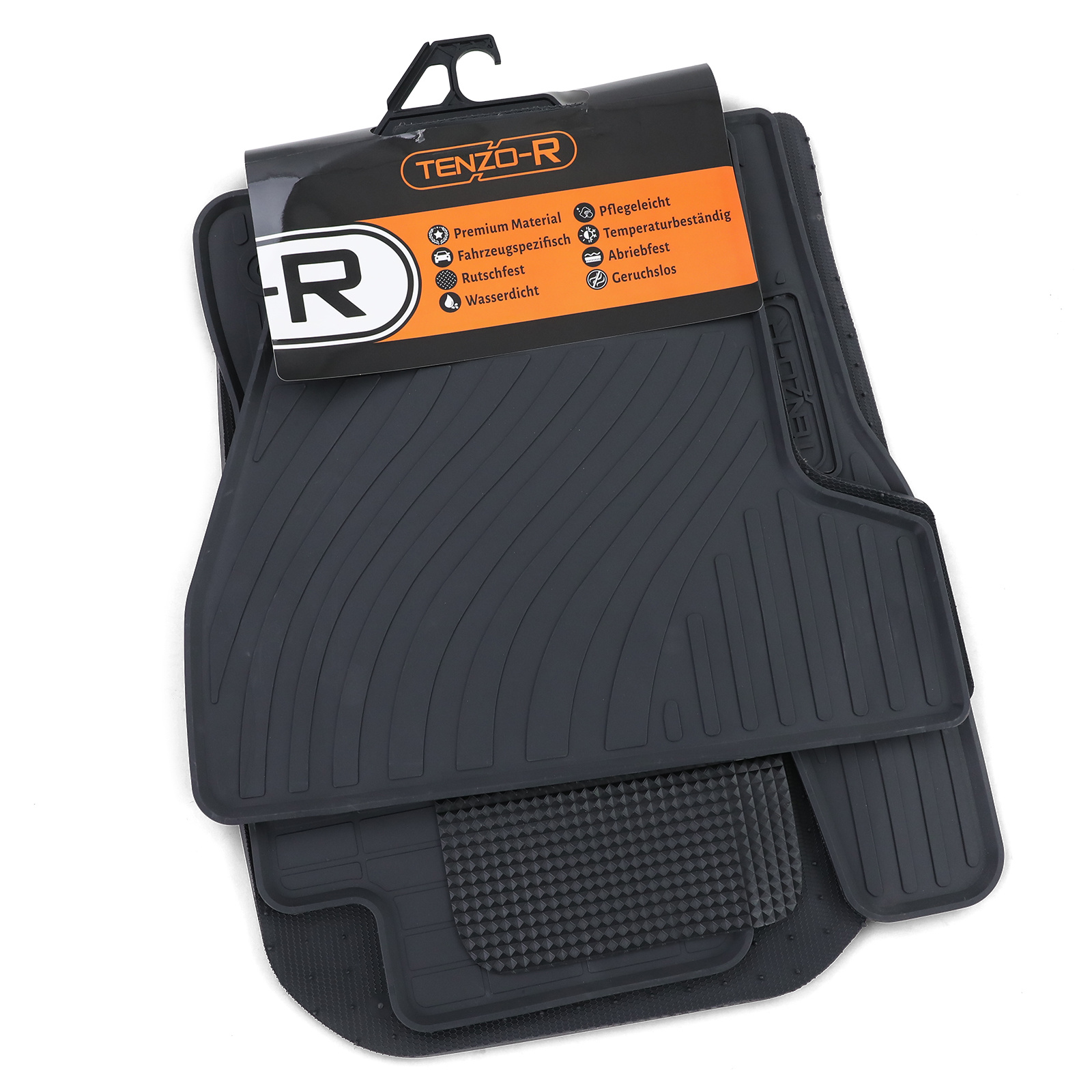 Rubberen vloermatten geschikt voor Ford Focus 10- zwart - 4 stuks