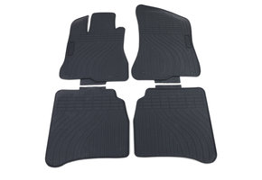 Rubberen vloermatten geschikt voor Mercedes S-Klasse W221 05-13 - 4 stuks - Zwart