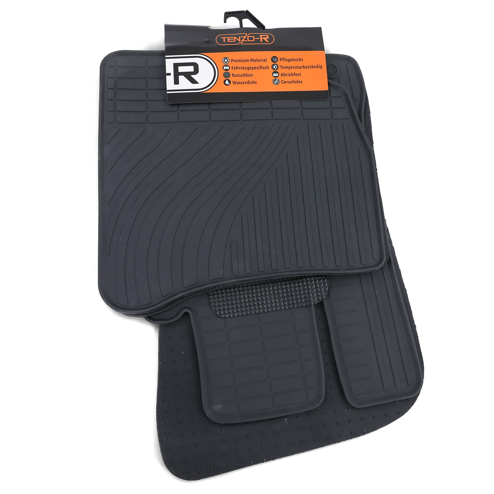 Rubberen vloermatten - Mercedes S-Klasse W221 05-13 - 4 stuks - Zwart