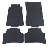 Rubberen vloermatten geschikt voor Mercedes C-Klasse W202 S202 - Zwart - 4 stuks