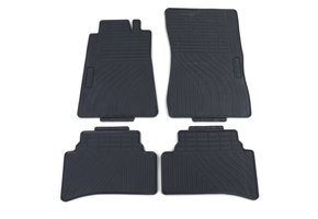 Rubberen vloermatten geschikt voor Mercedes C-Klasse W202 S202 - Zwart - 4 stuks