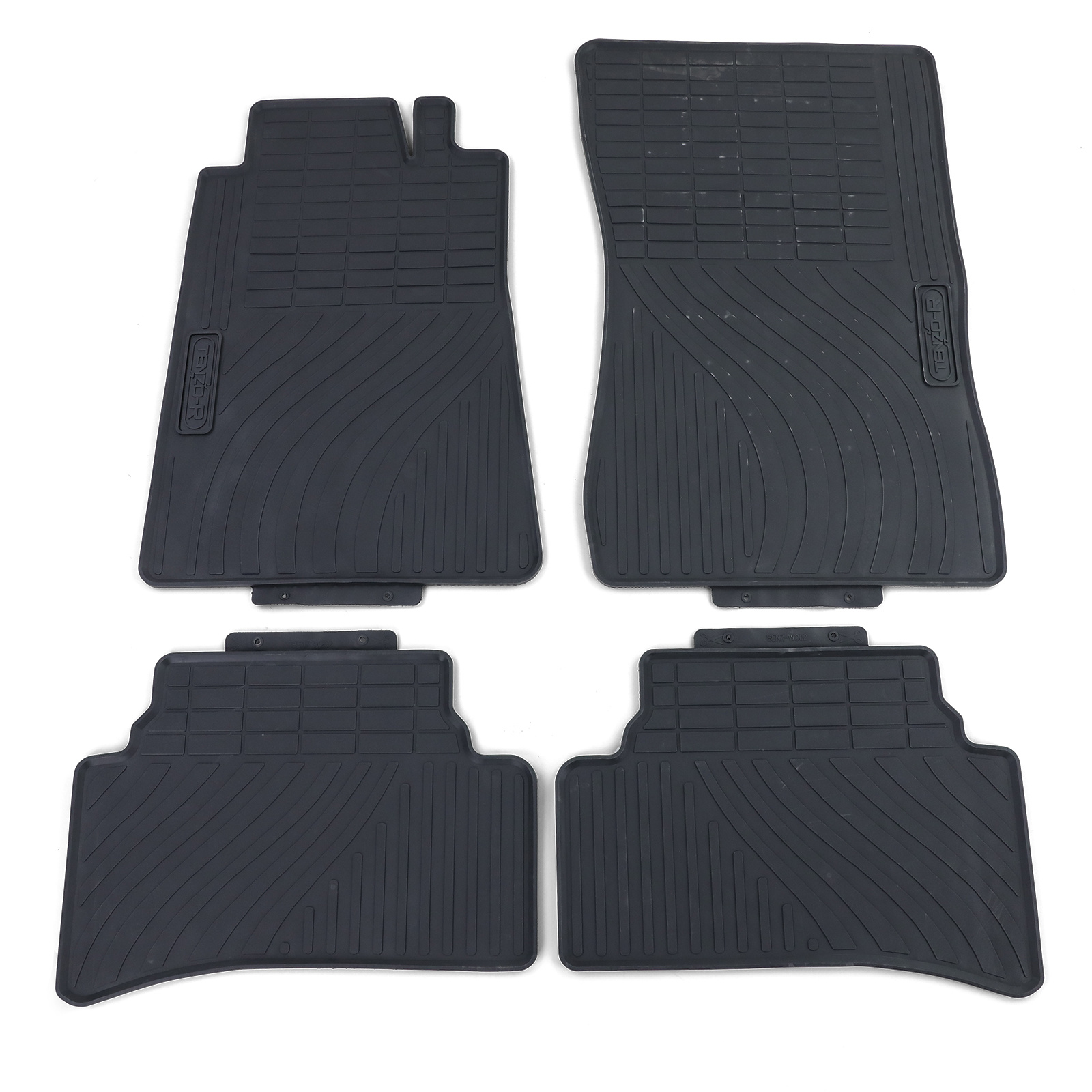 Rubberen vloermatten - Mercedes C-Klasse W202 S202 - Zwart - 4 stuks