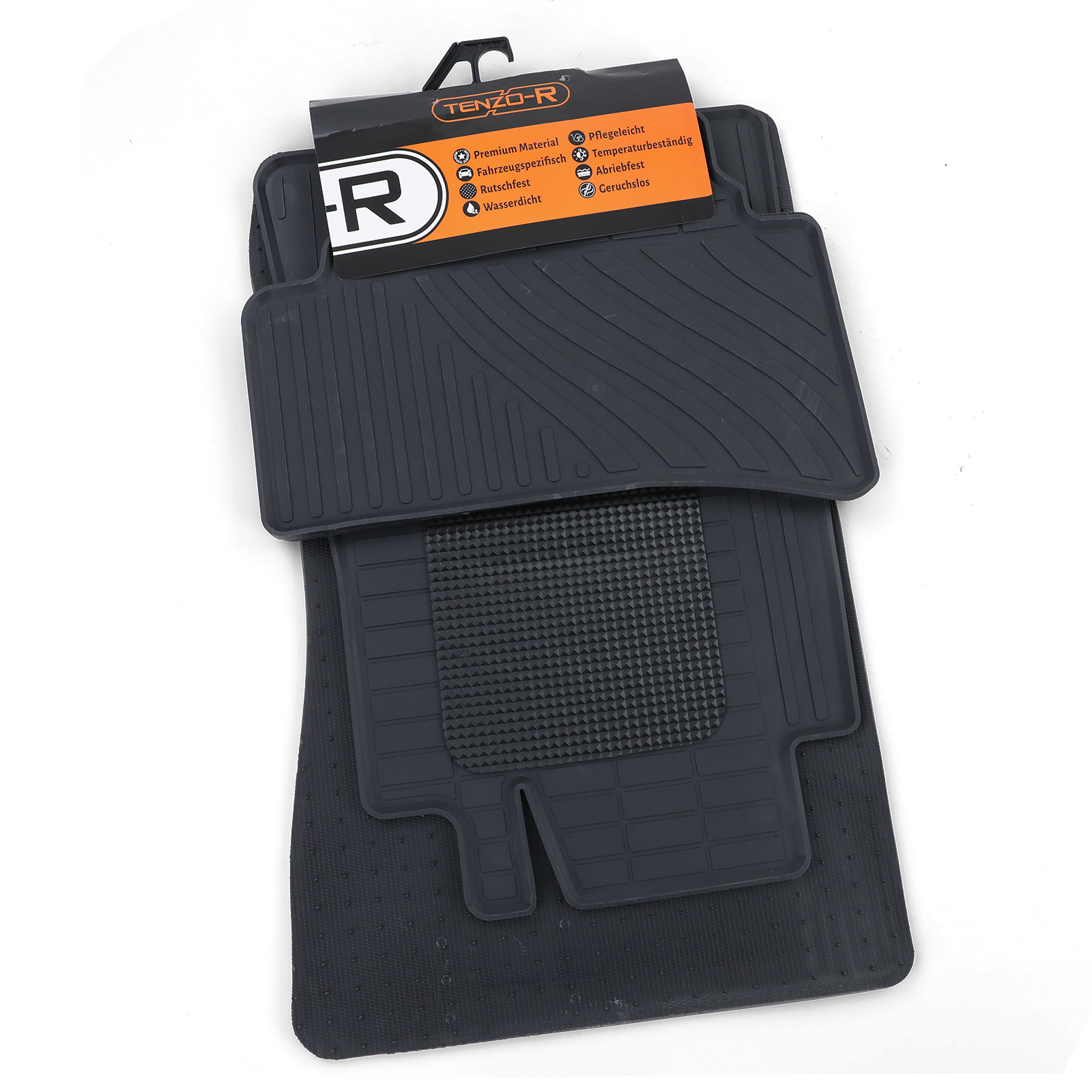 Rubberen vloermatten geschikt voor Mercedes C-Klasse W202 S202 - Zwart - 4 stuks