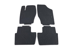 Rubberen vloermatten geschikt voor Peugeot 307 00-14 - Premium kwaliteit - Zwart