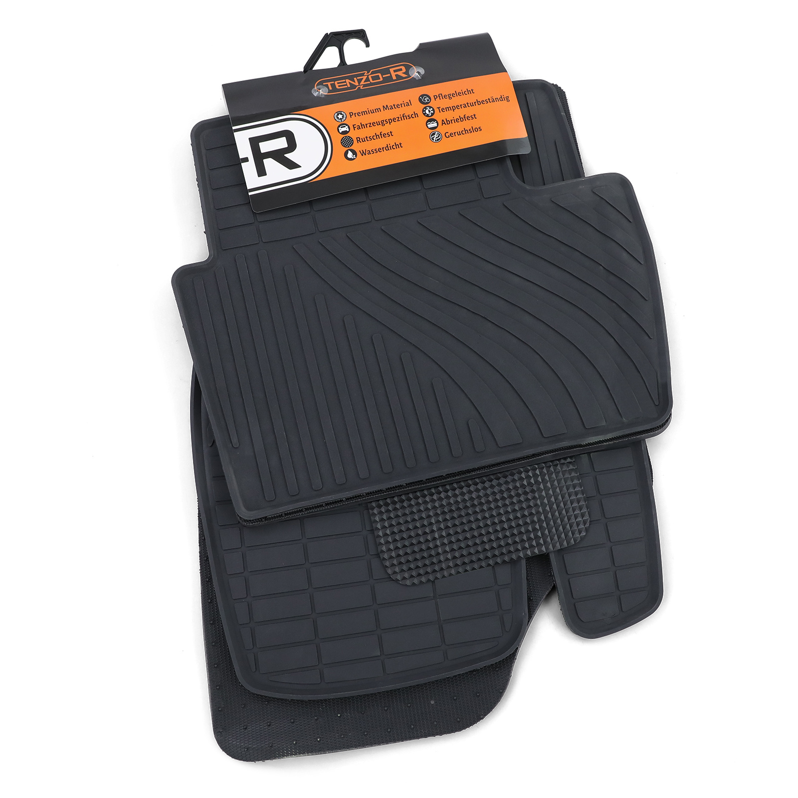 Rubberen vloermatten geschikt voor Peugeot 307 00-14 - Premium kwaliteit - Zwart