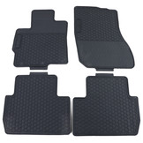 Rubberen vloermatten - Mitsubishi Outlander GG GF ZJ vanaf 2013 - Zwarte premium set met opstaande rand