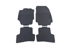Rubberen vloermatten - geschikt voor Renault Captur J5 H5 - Zwart - 4 stuks