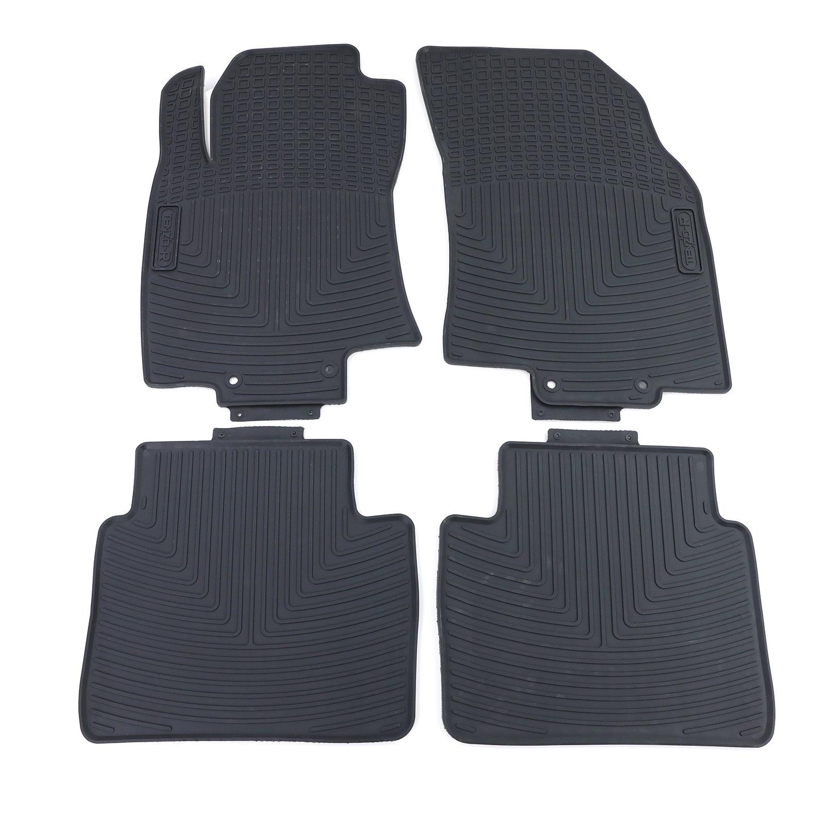 Rubberen vloermatten geschikt voor Nissan X-Trail T32 - 4 stuks Zwart - Premium kwaliteit
