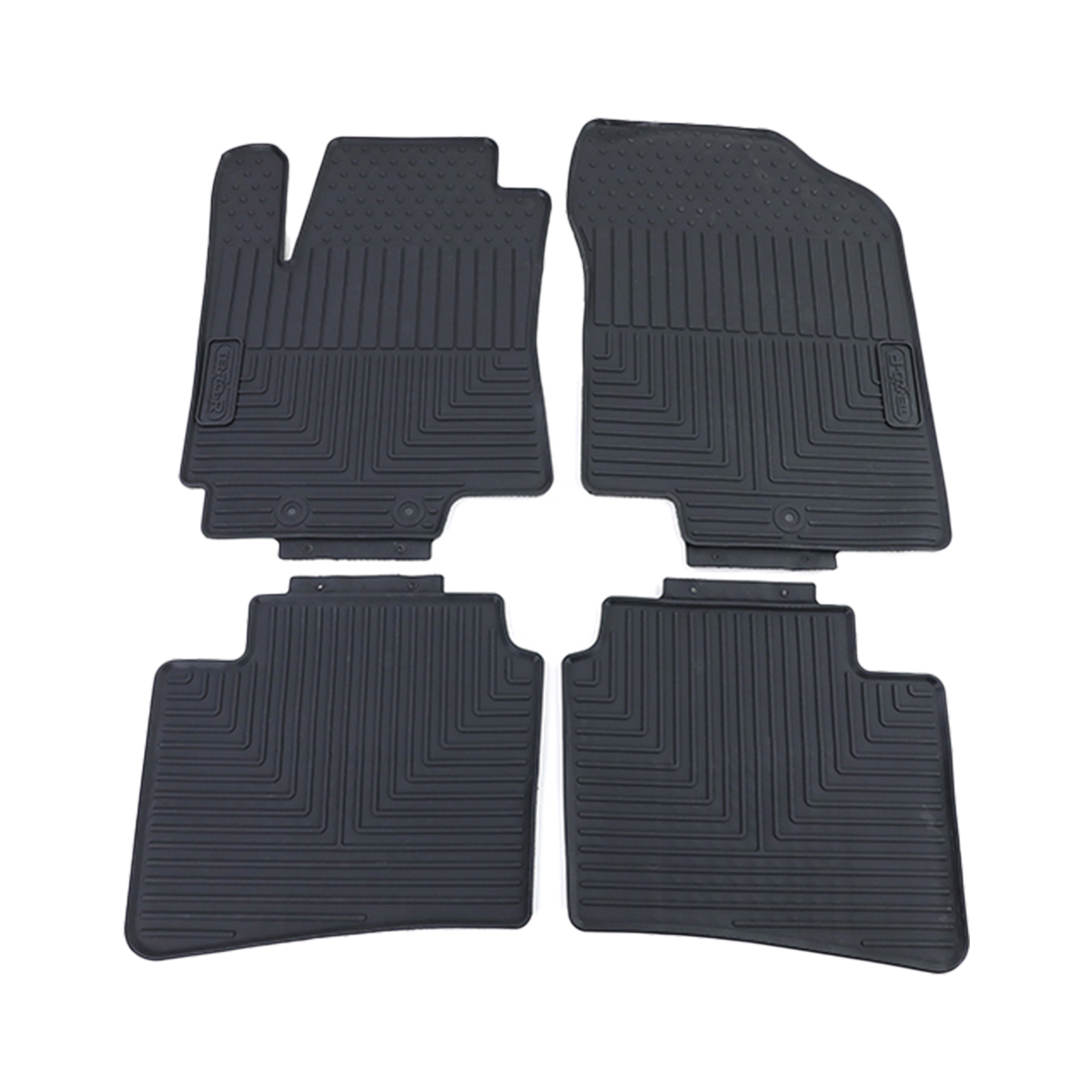 Rubberen vloermatten - Kia Rio UB 11-16 - Zwart - 4 stuks