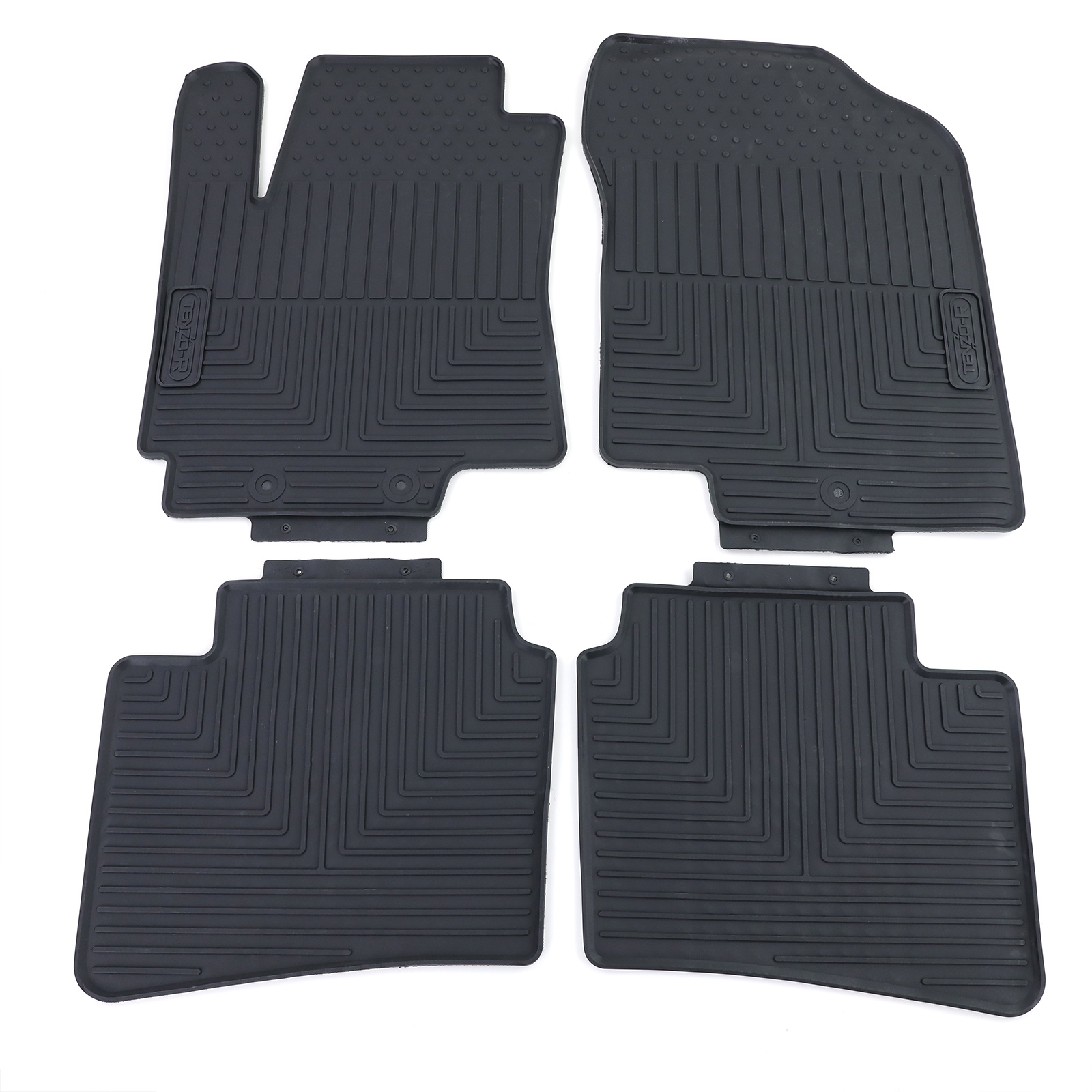 Rubberen vloermatten geschikt voor Kia Rio UB 11-16 - Zwart - 4 stuks