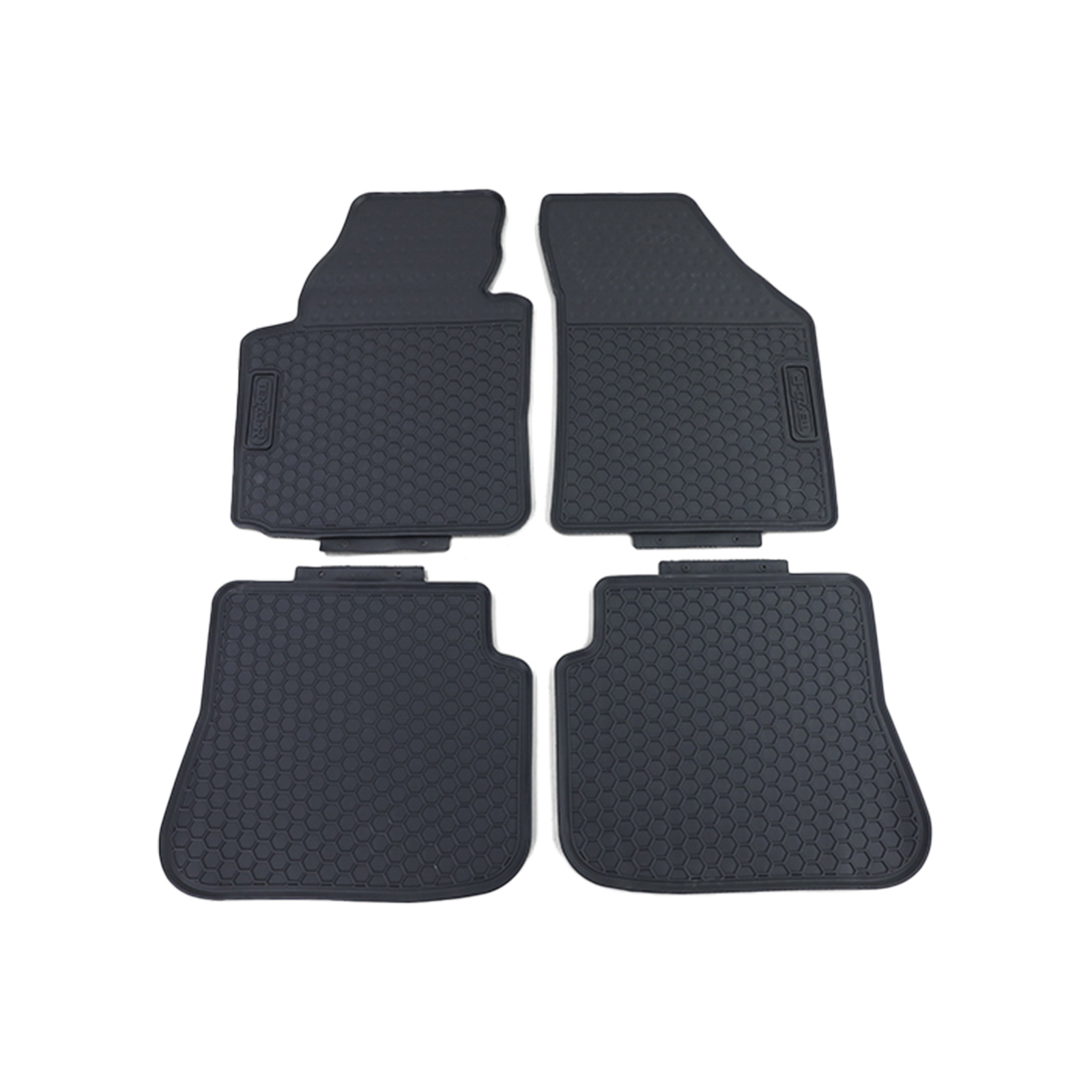 Rubberen vloermatten - VW Caddy vanaf 2015 - zwart - set van 4