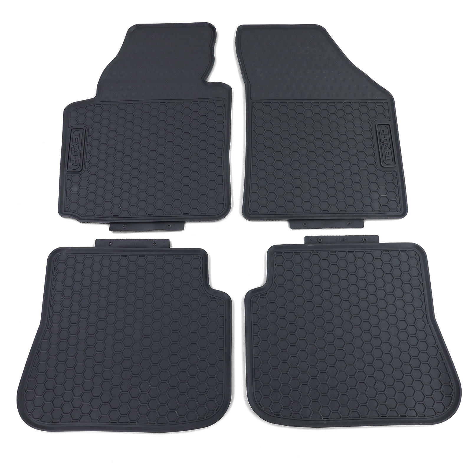 Rubberen vloermatten - VW Caddy vanaf 2015 - zwart - set van 4