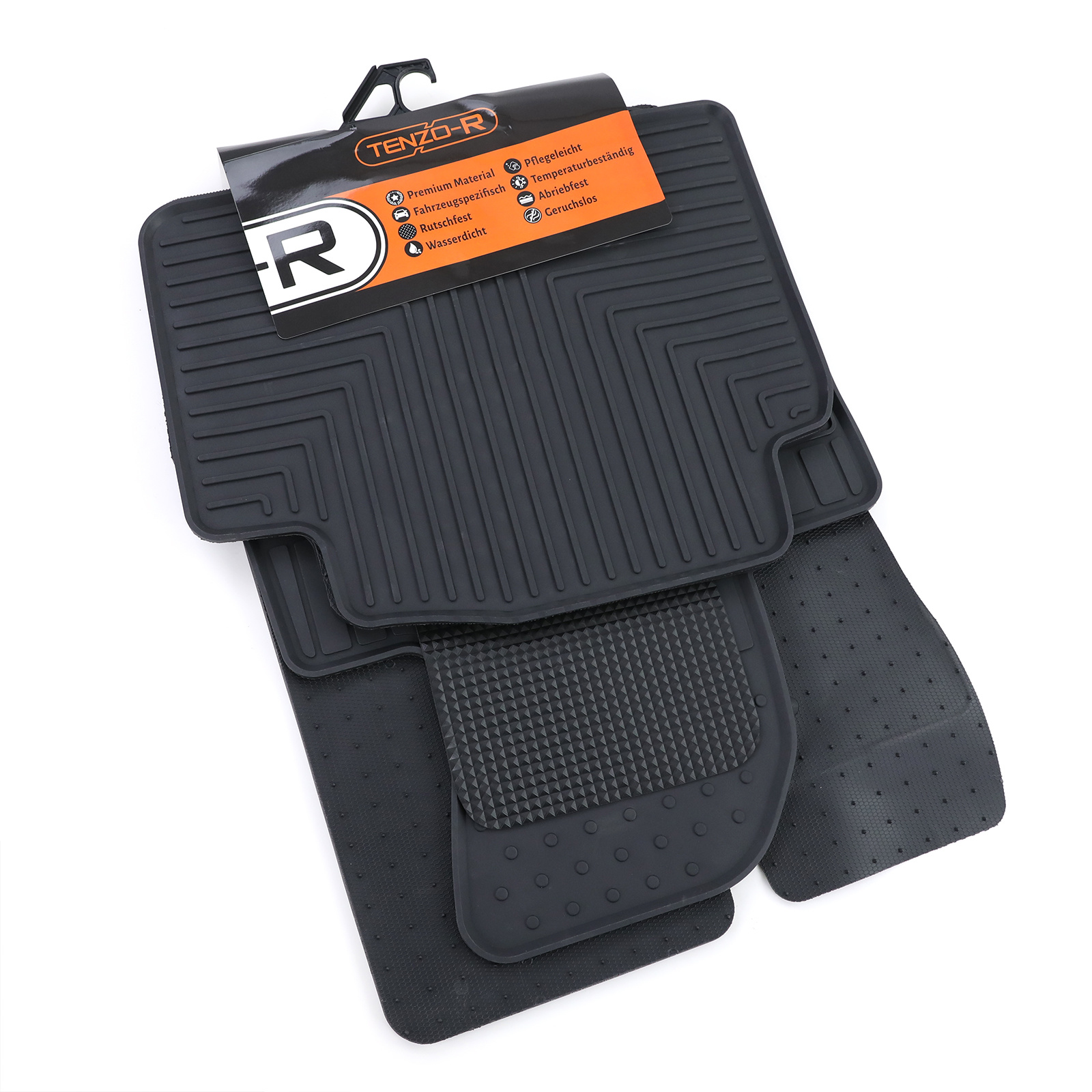 Premium rubber vloermatten geschikt voor Kia Sportage SL 10+ - Zwart - 4 stuks