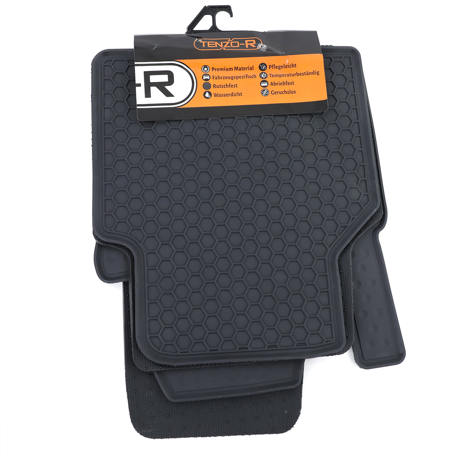 Rubberen vloermatten geschikt voor VW Tiguan 5N 07-18 - Premium kwaliteit - Zwart