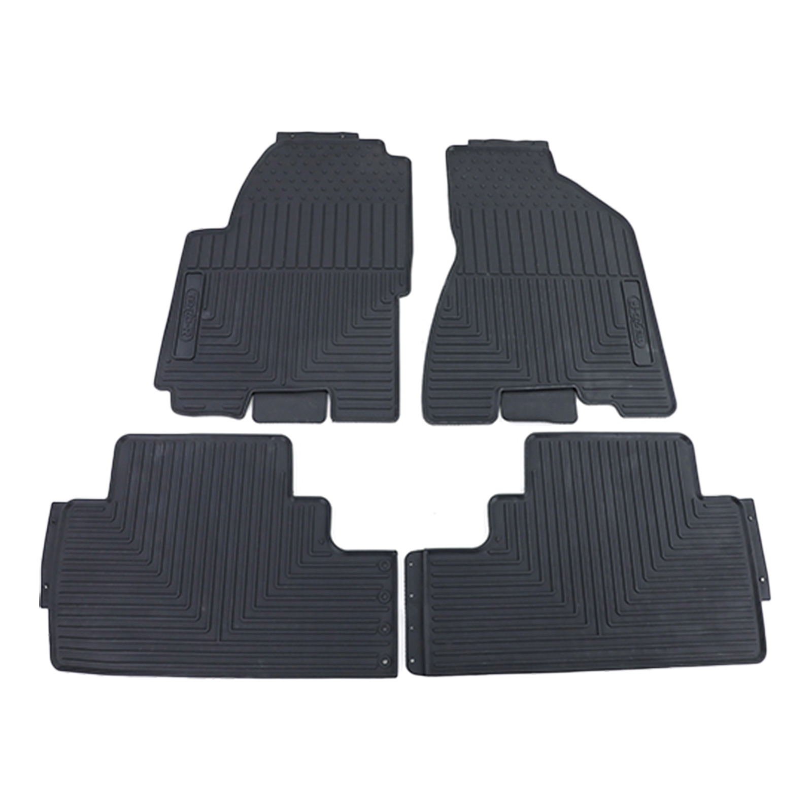 Rubberen vloermatten geschikt voor Kia Sportage JE KM 04-10 - zwart - 4 stuks