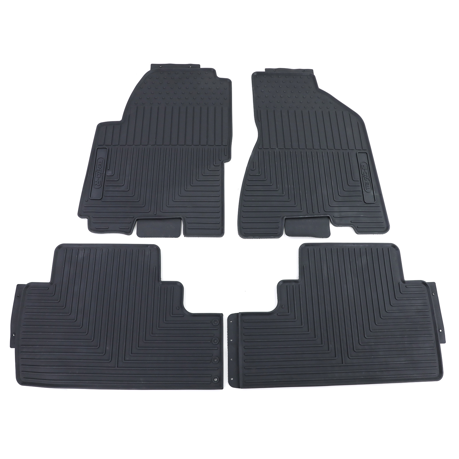 Rubberen vloermatten geschikt voor Kia Sportage JE KM 04-10 - zwart - 4 stuks
