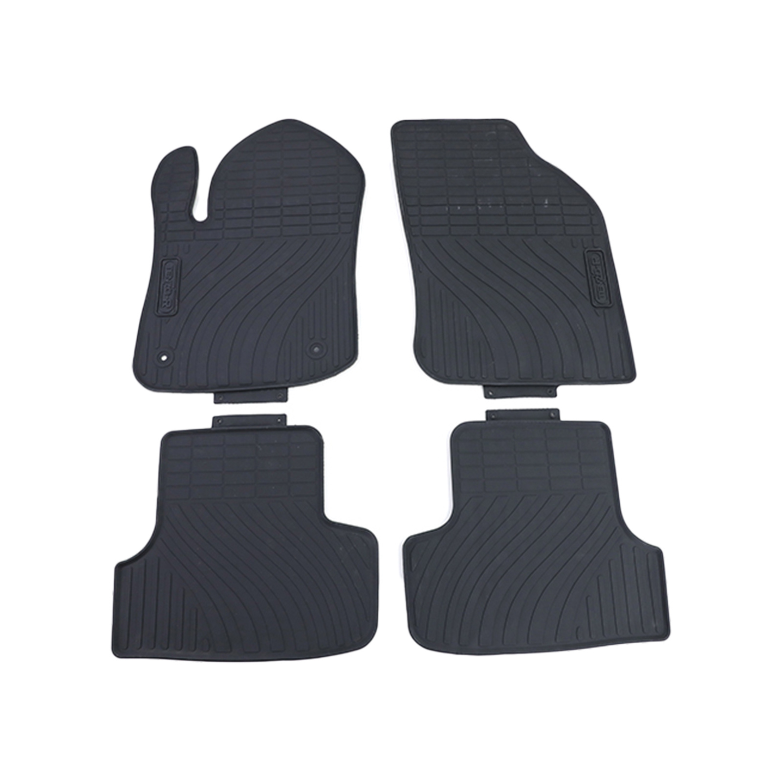Rubberen vloermatten - Peugeot 208 12-19 - Set van 4 - Zwart