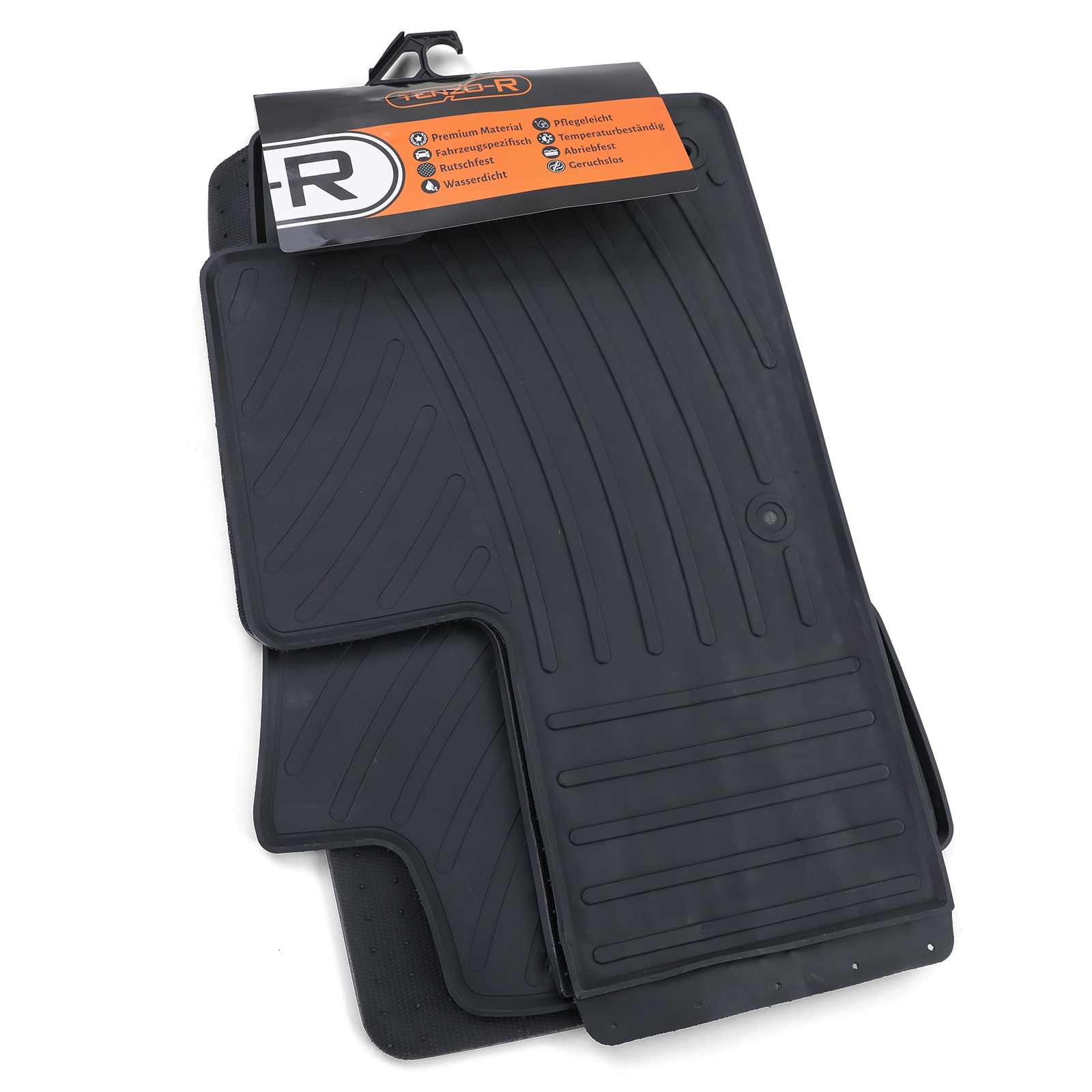 Premium rubberen vloermatten geschikt voor Mercedes M-Klasse ML W164 05-11 - zwart - 4 stuks